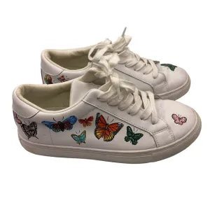 Alepel White Butterfly Fashion Sneaker Sz 9