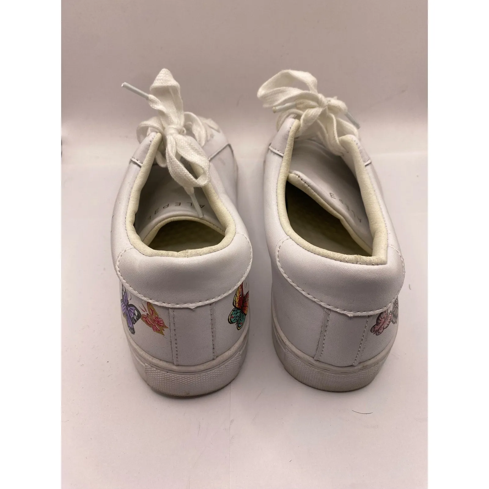 Alepel White Butterfly Fashion Sneaker Sz 9