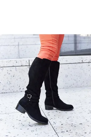 Black insulated eco-suede boots