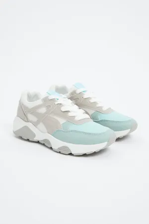Blue Colourblock Sneakers