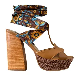 CHRISTINE FOULARD CAMEL