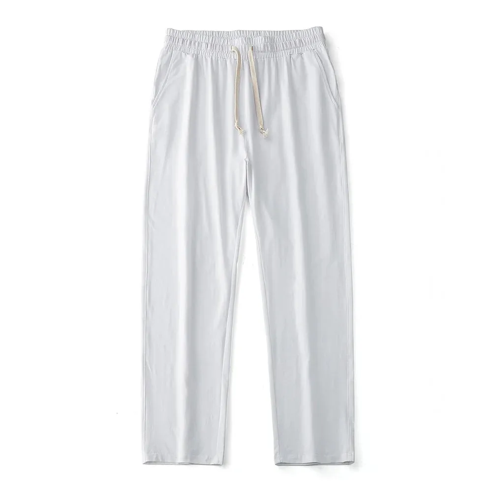 Cotton Sport Pants - Men's Spring Autumn New Solid Color Straight Sweatpants for Comfortable Casual Homewear