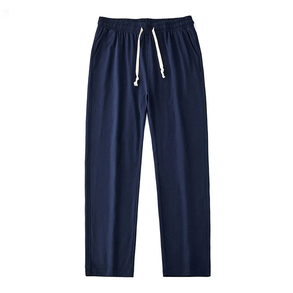 Cotton Sport Pants - Men's Spring Autumn New Solid Color Straight Sweatpants for Comfortable Casual Homewear