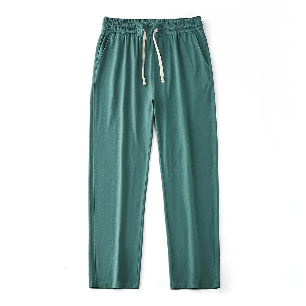 Cotton Sport Pants - Men's Spring Autumn New Solid Color Straight Sweatpants for Comfortable Casual Homewear
