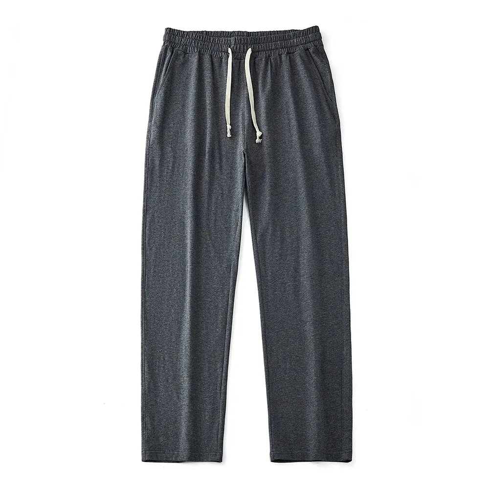 Cotton Sport Pants - Men's Spring Autumn New Solid Color Straight Sweatpants for Comfortable Casual Homewear