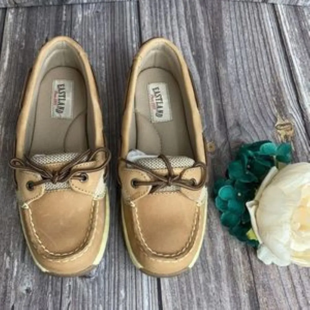 Eastland Tan Sunrise Boat Loafer Shoes 6.5M