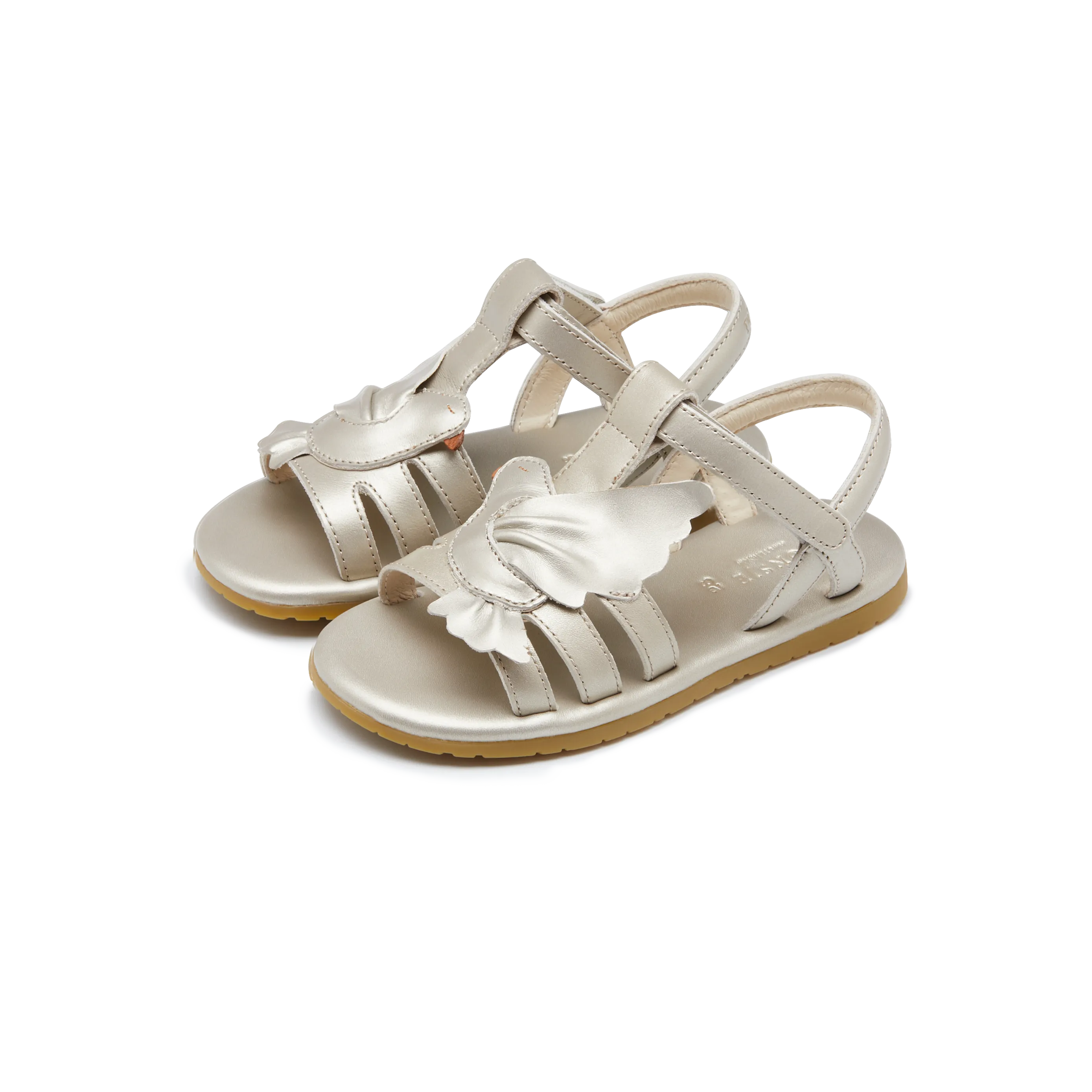 Fiyola Sandals | Dove | Off White Metallic Leather