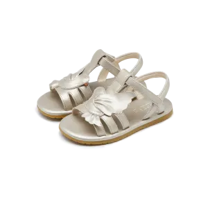 Fiyola Sandals | Dove | Off White Metallic Leather
