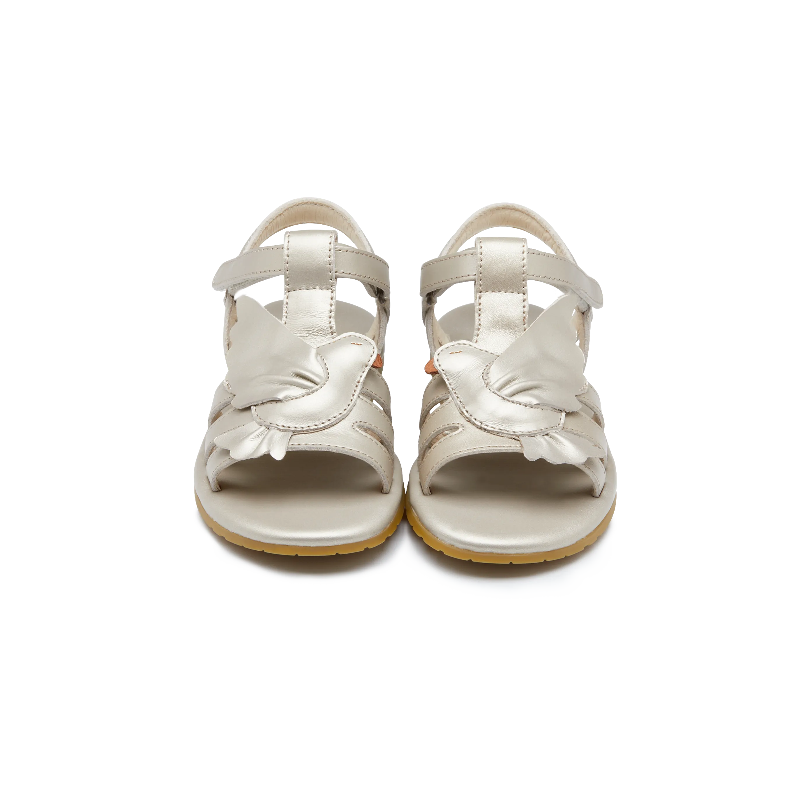 Fiyola Sandals | Dove | Off White Metallic Leather