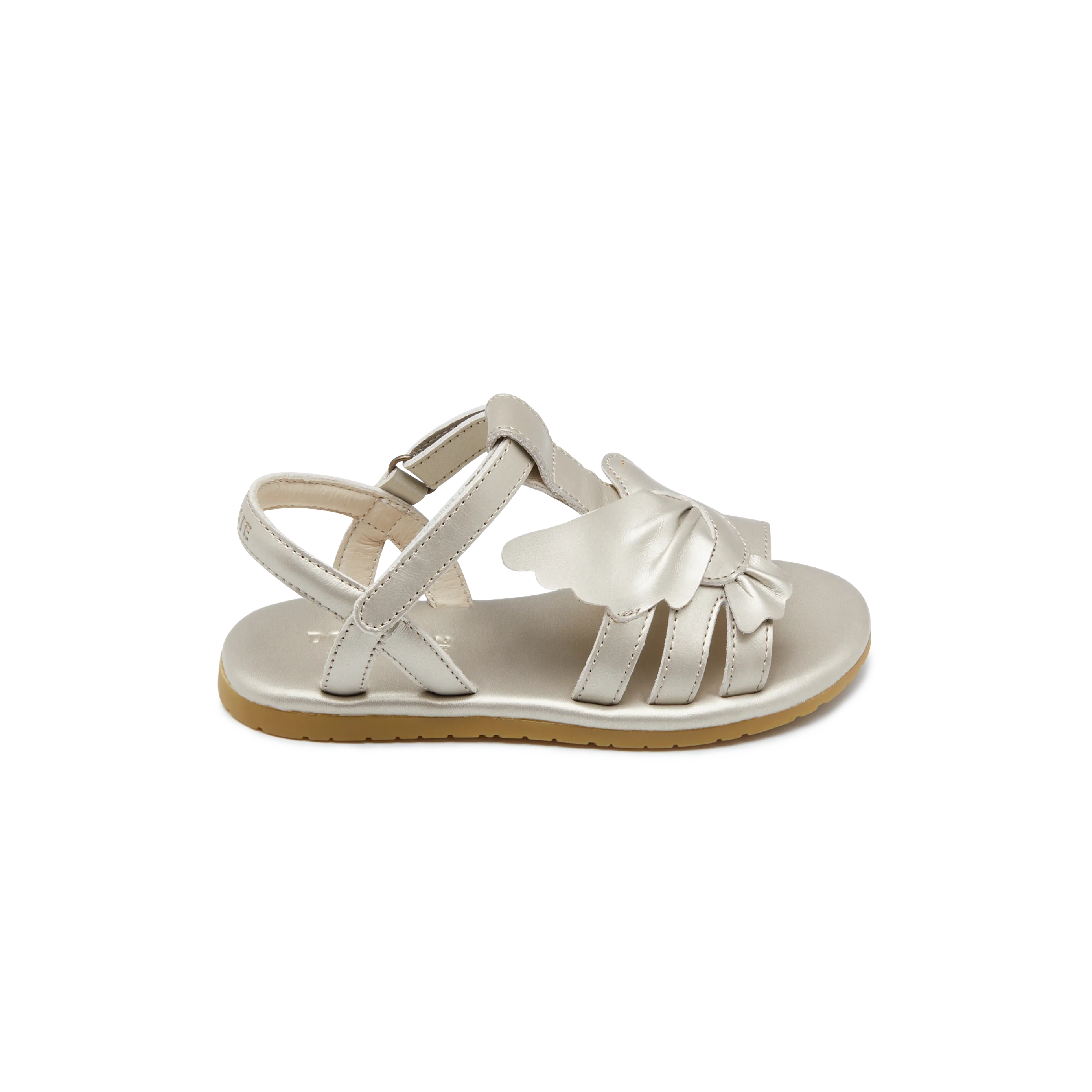 Fiyola Sandals | Dove | Off White Metallic Leather