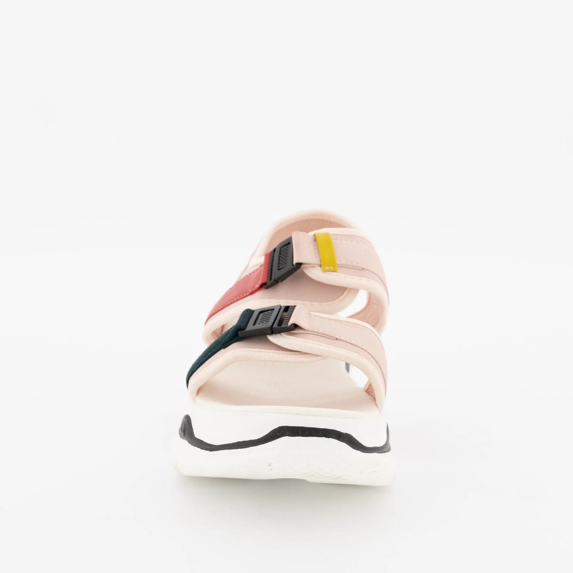 Ladies Platform Sport Sandal With Double Buckle-Multi