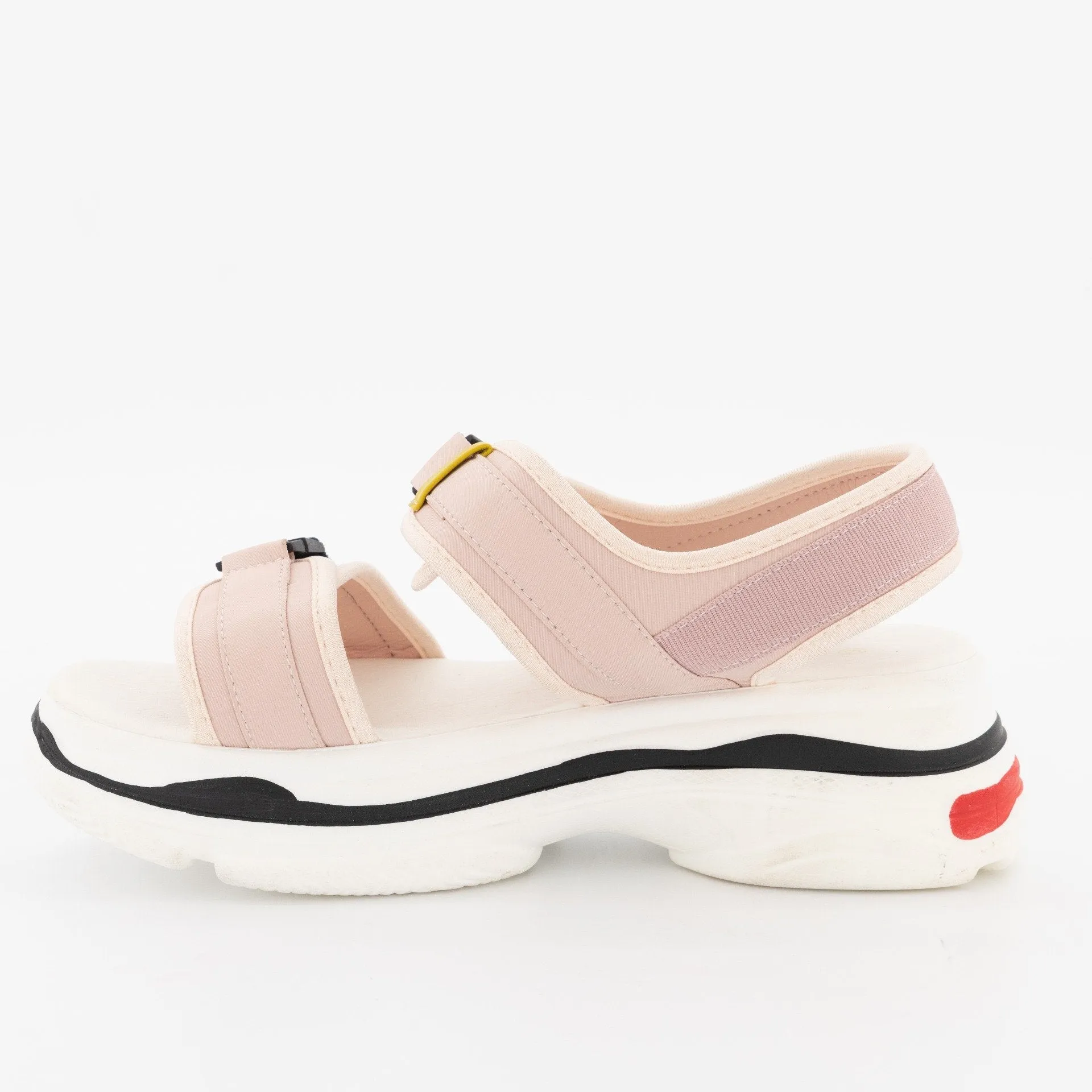 Ladies Platform Sport Sandal With Double Buckle-Multi