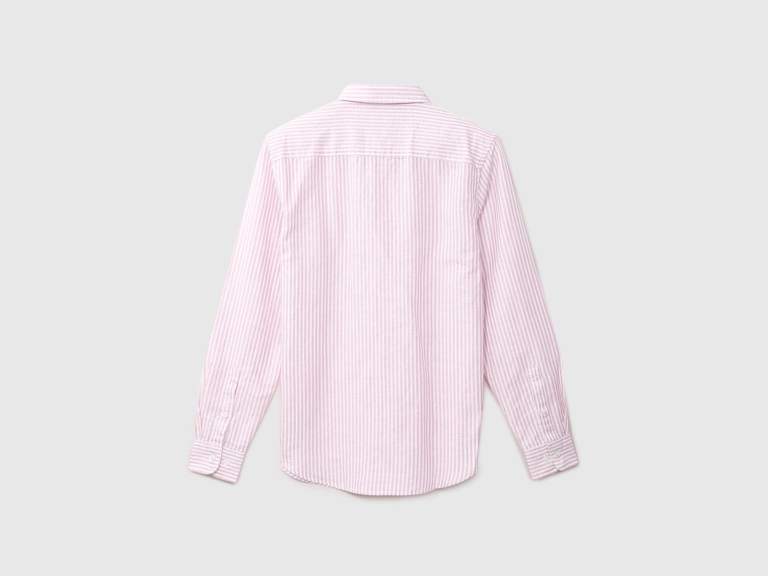 Men Pink Striped Slim Shirt