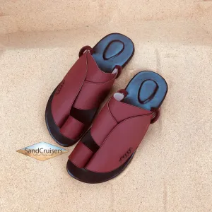 Mens Red Vegan Leather Sandals ~ SandCruisers ~ Traditional Arabian Sandals ~ Great for Outdoors, Beaches, Parks, Lakes, Pools & Parties!
