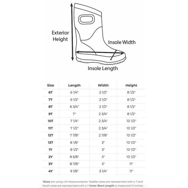 Oakiwear Kids Neoprene Rain Snow Boots, Celestial Blue Thick 7mm