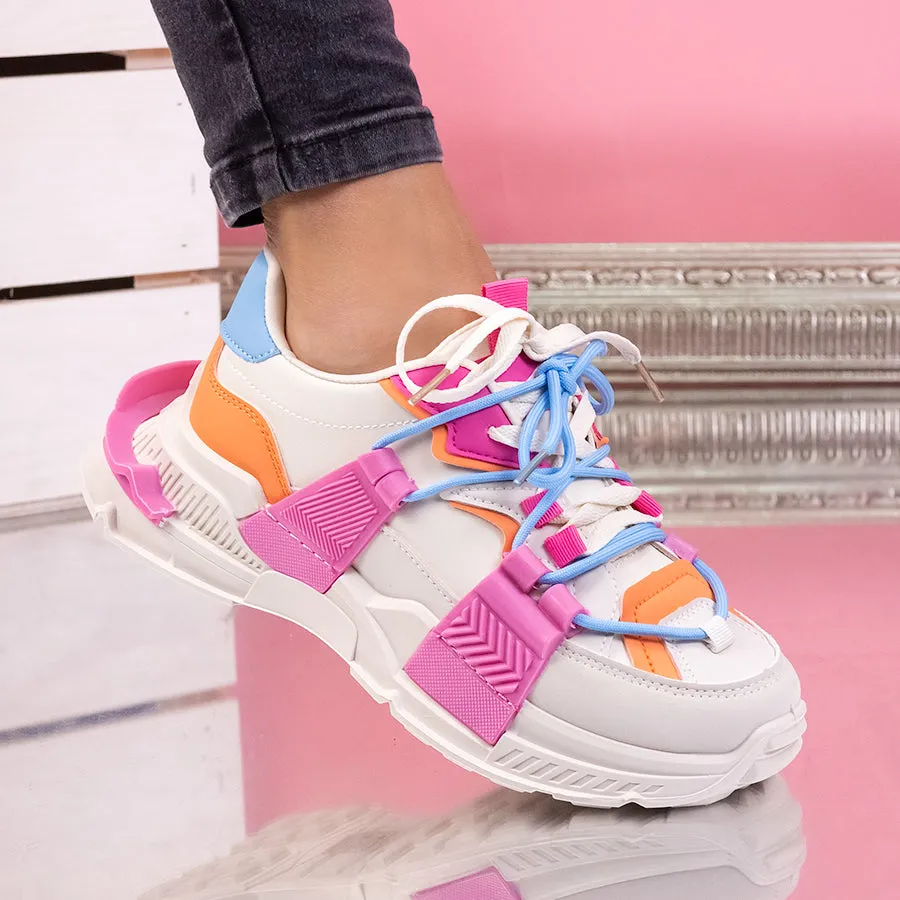 Pantofi sport Verona - Beige/Fuschia