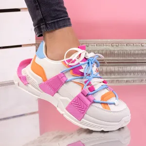 Pantofi sport Verona - Beige/Fuschia