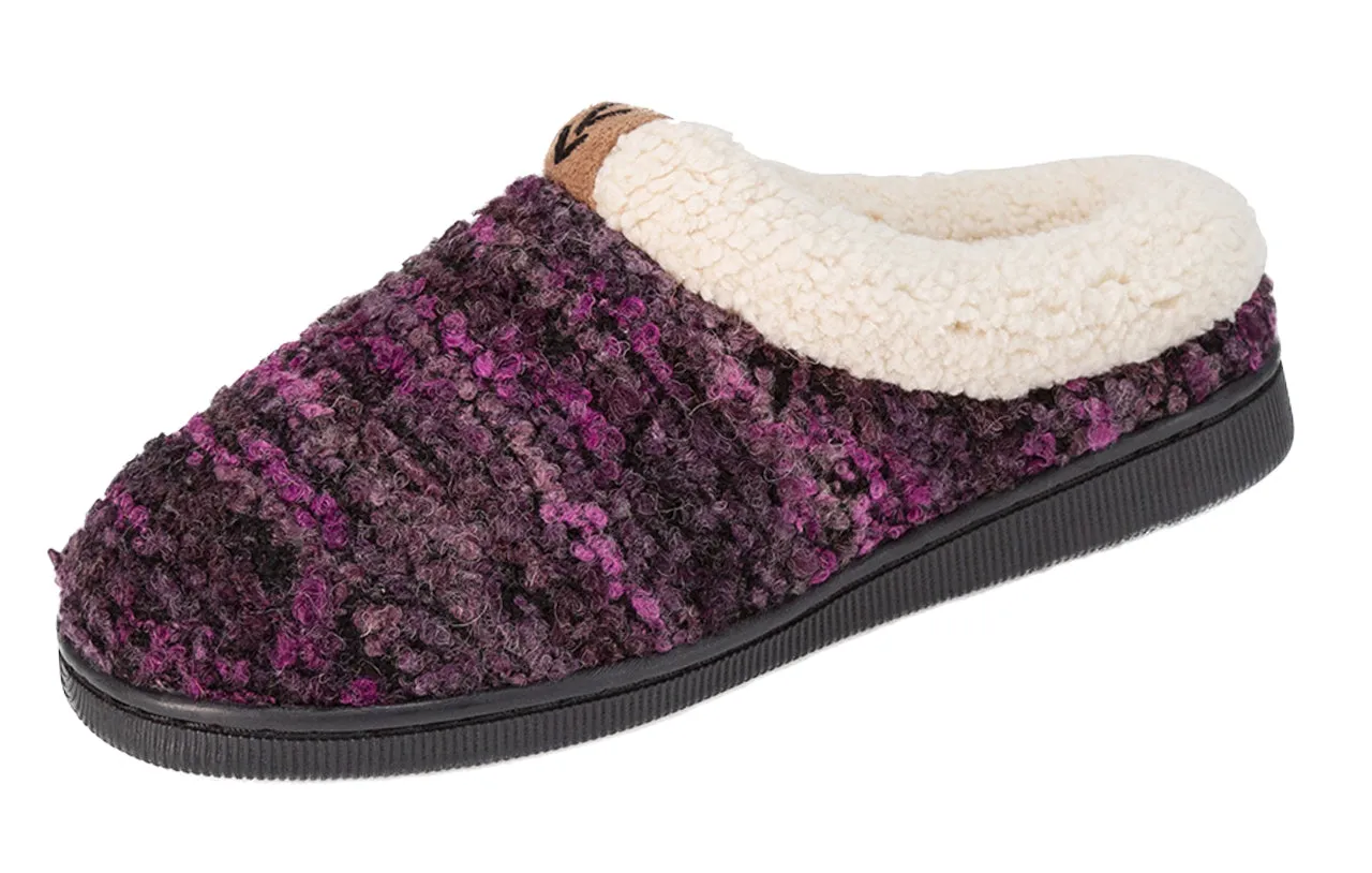Pupeez Girls Knitted Fleece Lined Clog Slippers