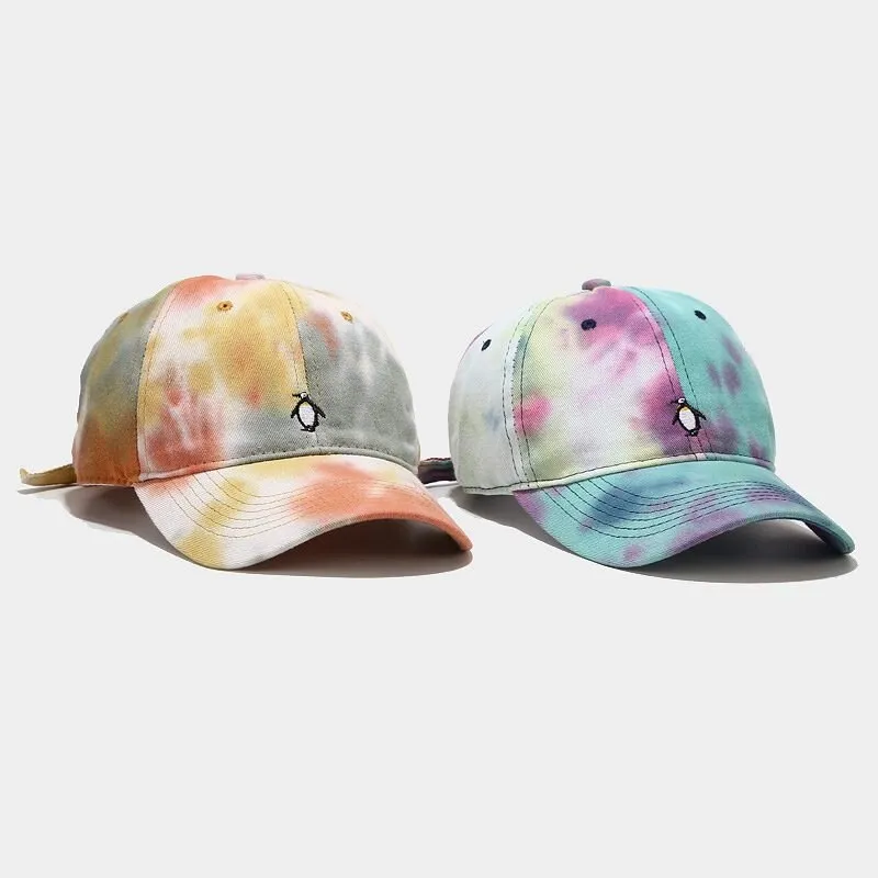 "TIE AND DYE" Casquette baseball Gris Blanc Orange - URB1™