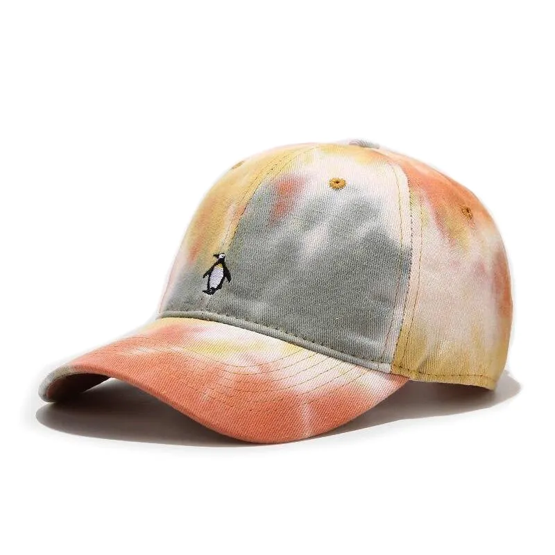 "TIE AND DYE" Casquette baseball Gris Blanc Orange - URB1™