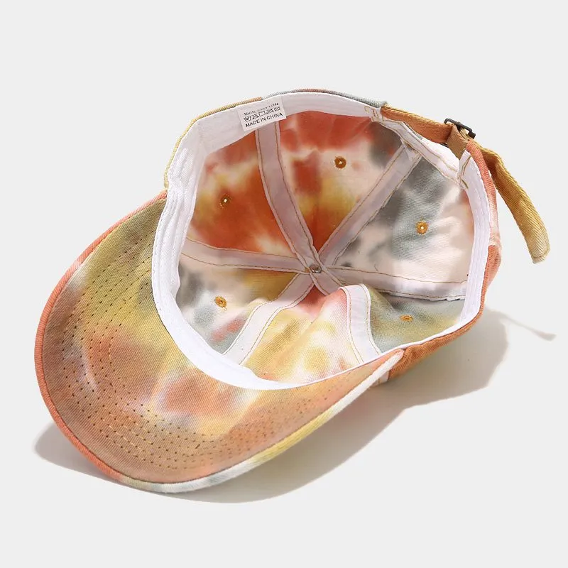 "TIE AND DYE" Casquette baseball Gris Blanc Orange - URB1™