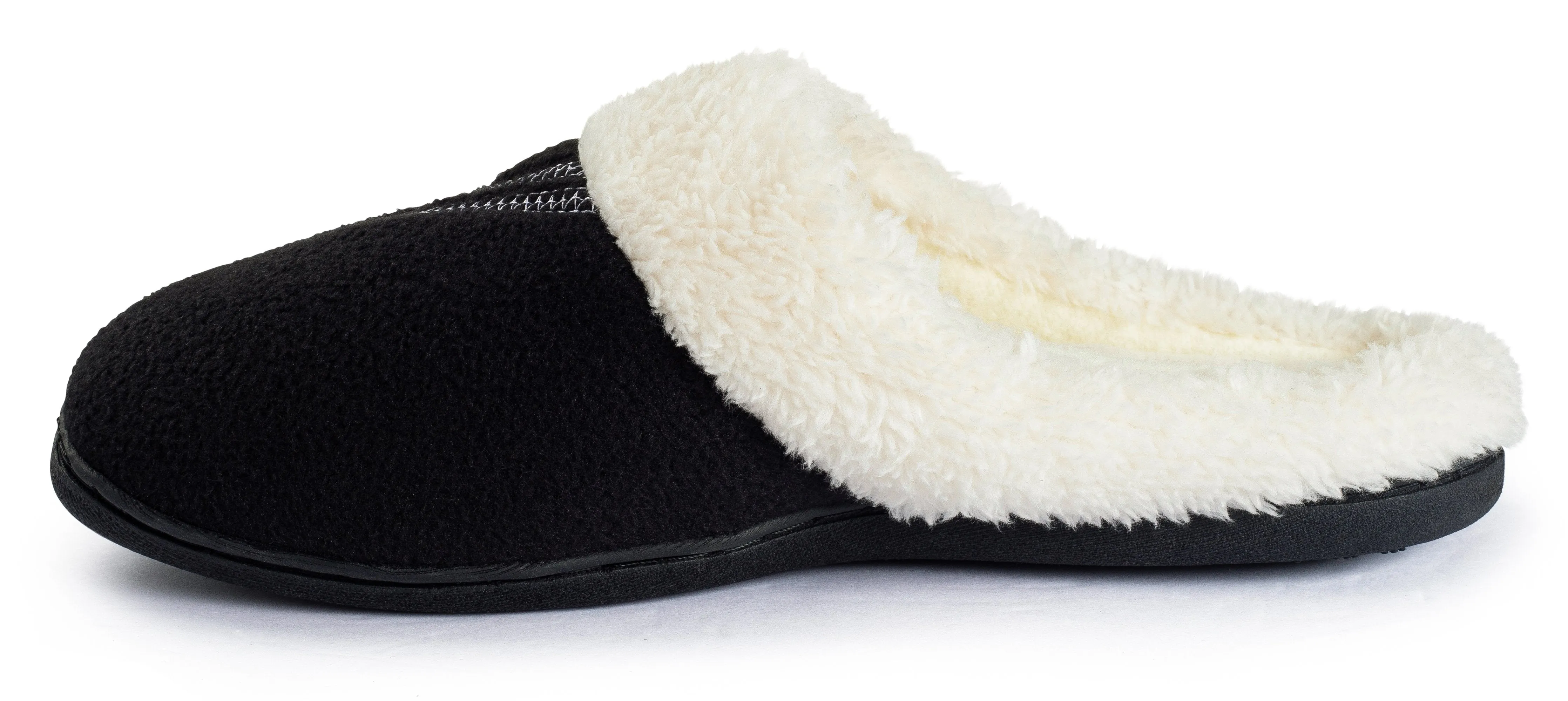 Roxoni Women's Slippers Wool-Like Fleece Lined Clog Comfort House Shoe