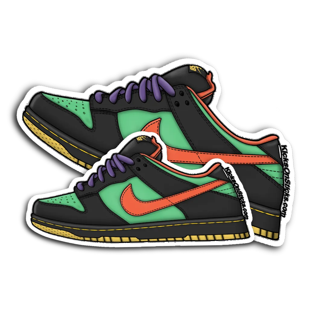 SB Dunk Low "Green Spark" Sneaker Sticker