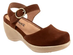 Softwalk Mabelle - Womens Clogs Chestnut Suede (291)
