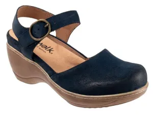 Softwalk Mabelle - Womens Clogs Navy Suede (403)