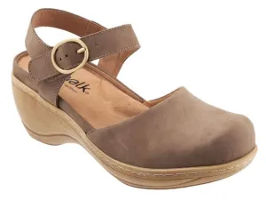 Softwalk Mabelle - Womens Clogs Taupe Nubuck (118)