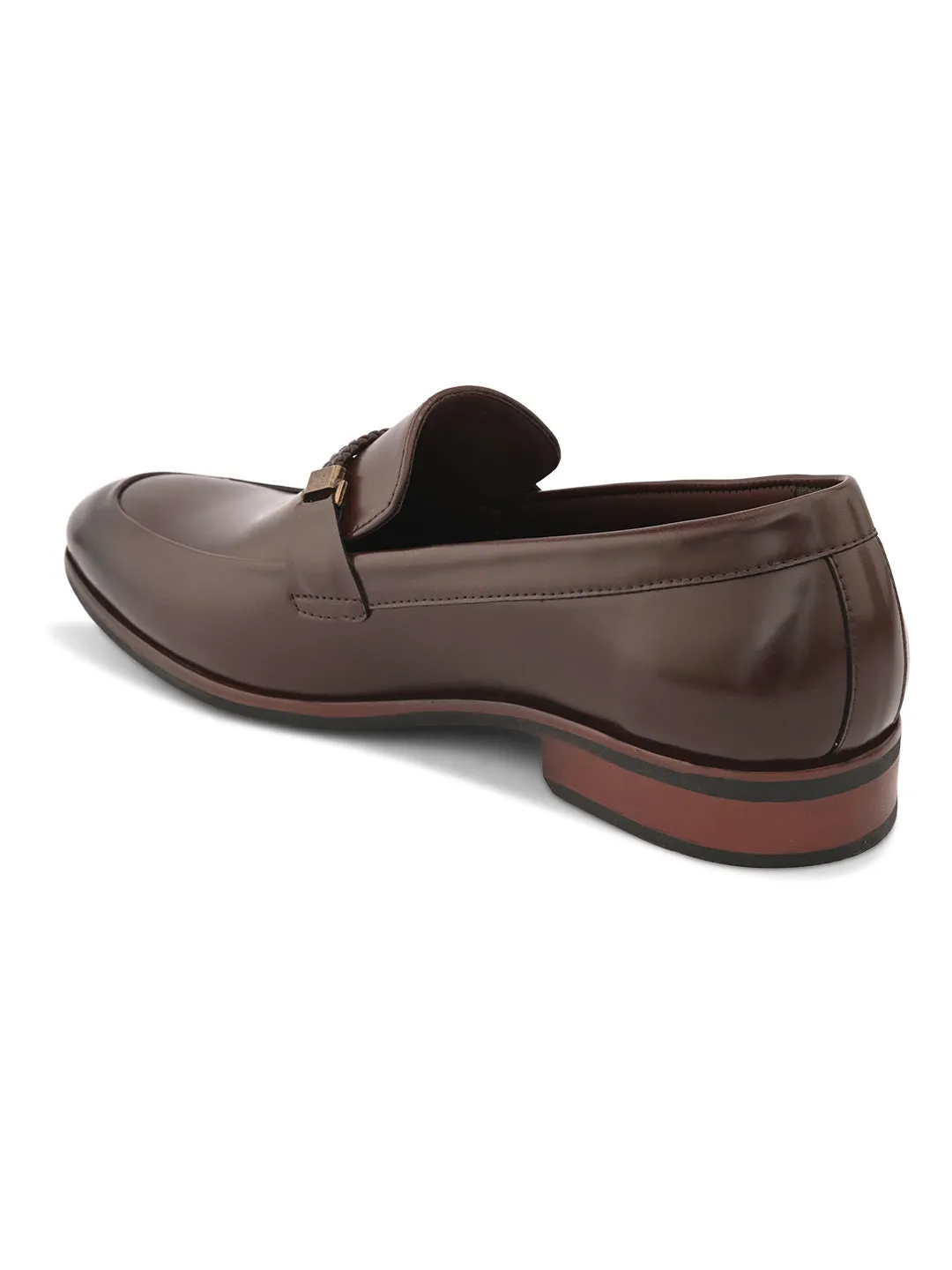 Soho Brown Solid Slip-Ons