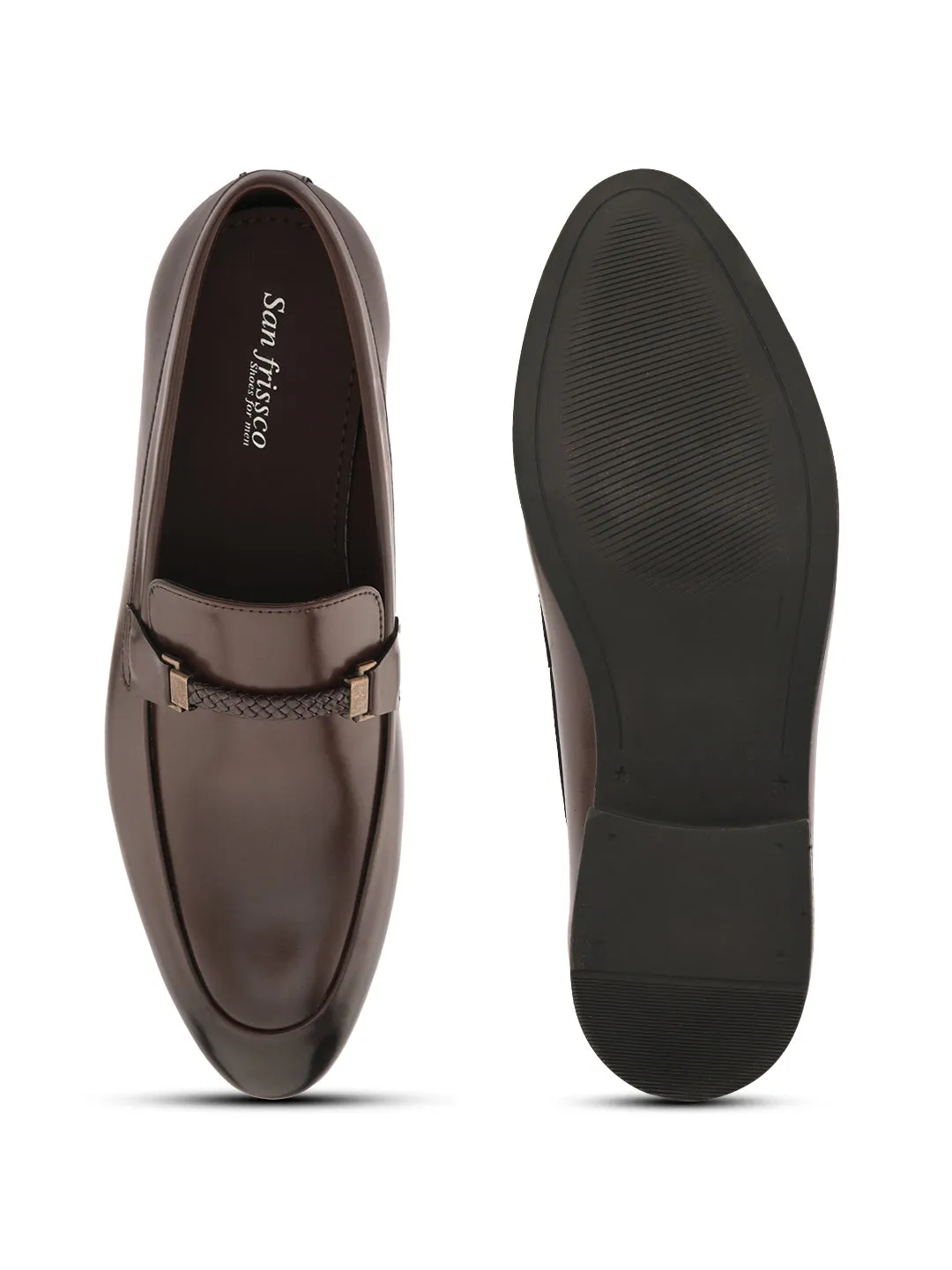 Soho Brown Solid Slip-Ons