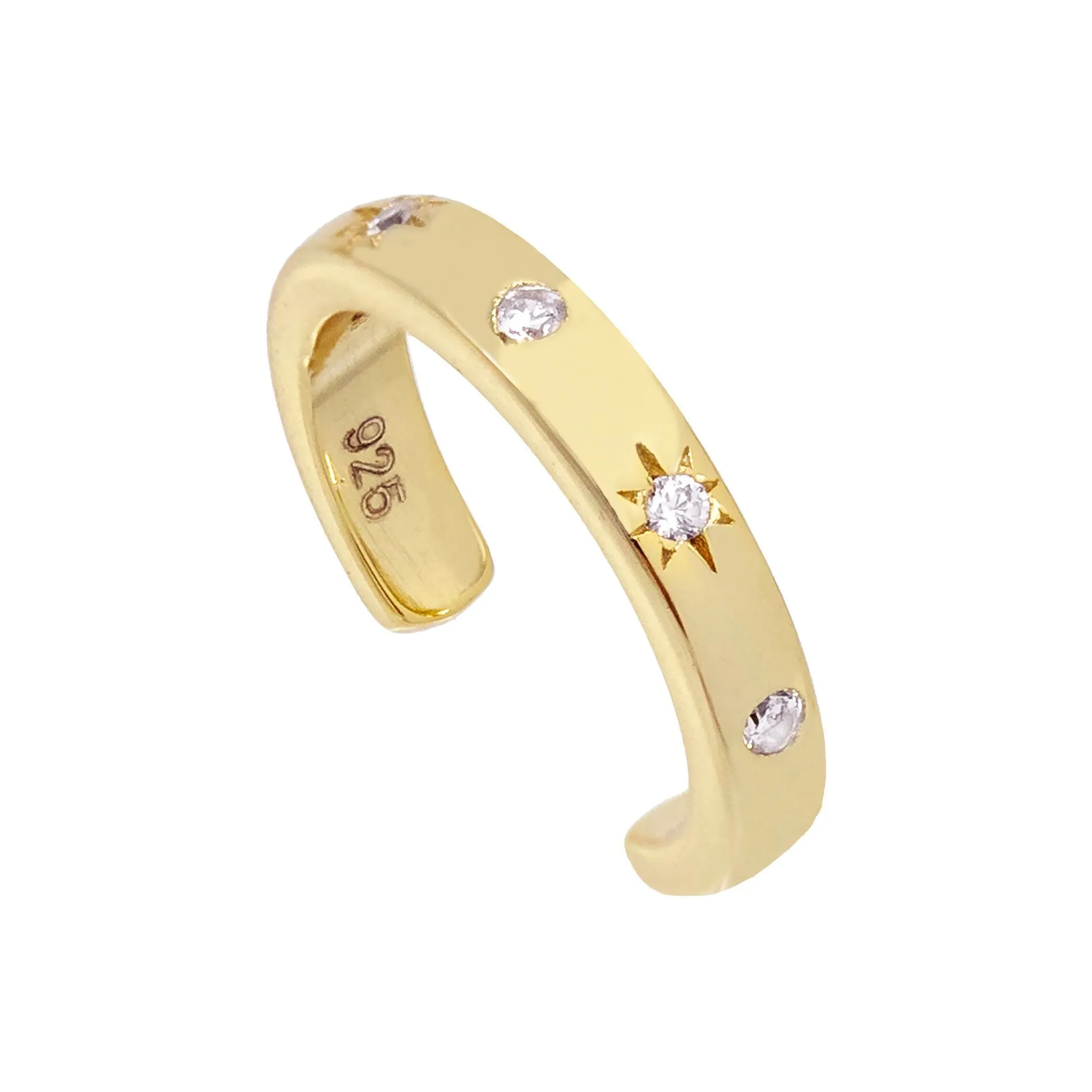 Starburst Stone Ear Cuff