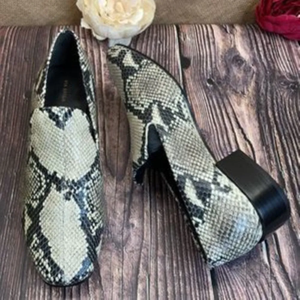 VIA SPIGA Snakeskin Leather Baudelaire Loafer 9M