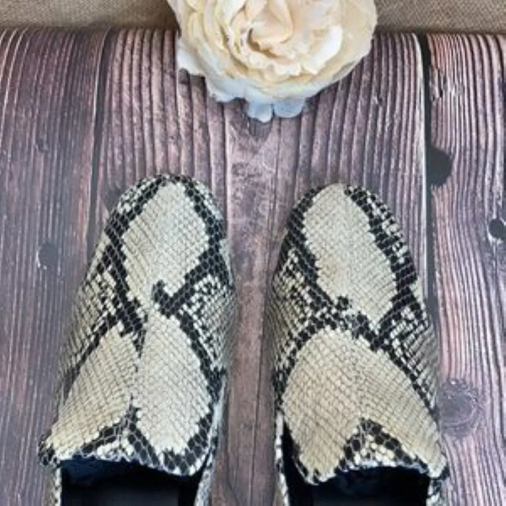 VIA SPIGA Snakeskin Leather Baudelaire Loafer 9M