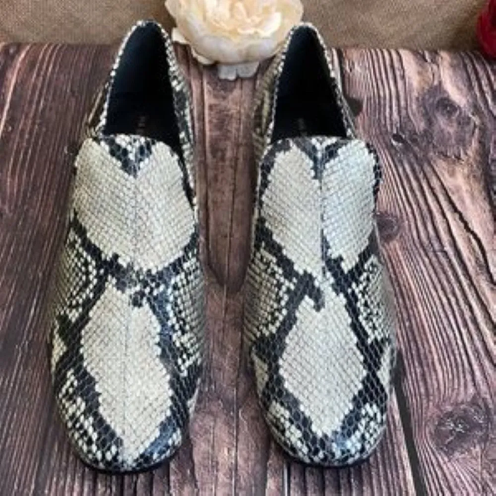 VIA SPIGA Snakeskin Leather Baudelaire Loafer 9M