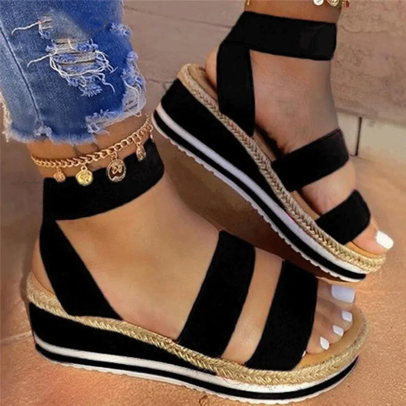 Wholesale Summer Sandals 43 Multi Color Platform Sandals Rainbow Wedges