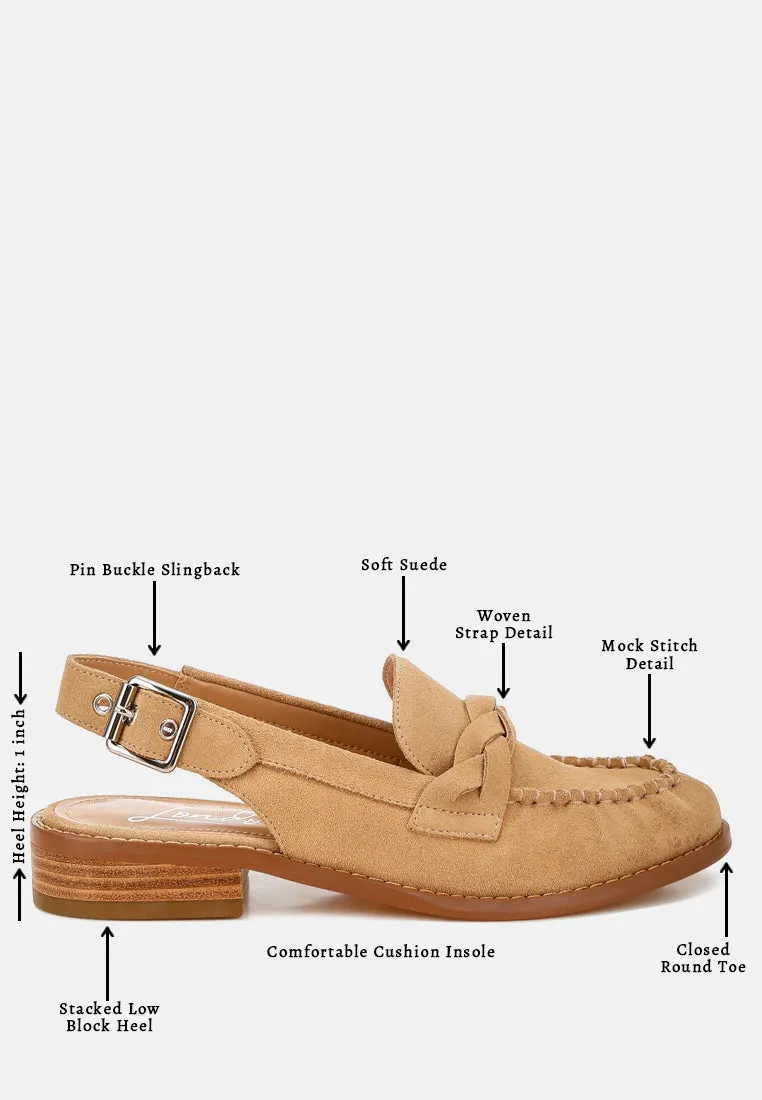 Woven Strap Slingback Loafers By RAG