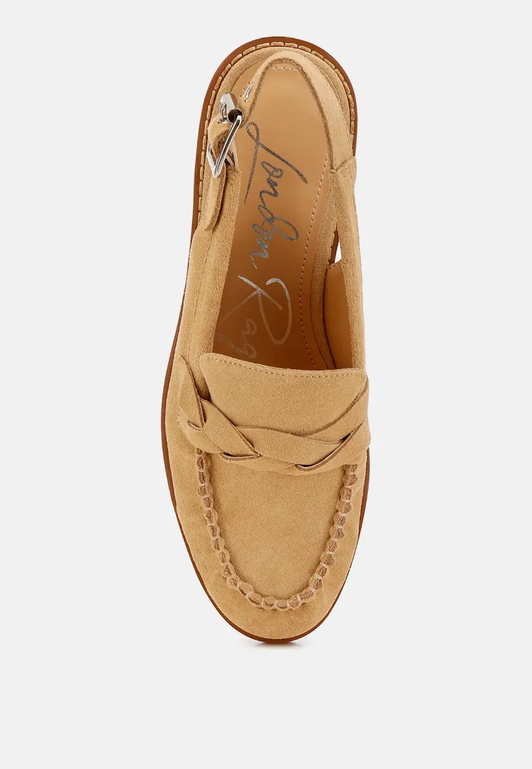 Woven Strap Slingback Loafers By RAG